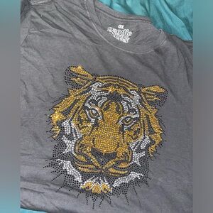 Bedazzled tiger t shirt